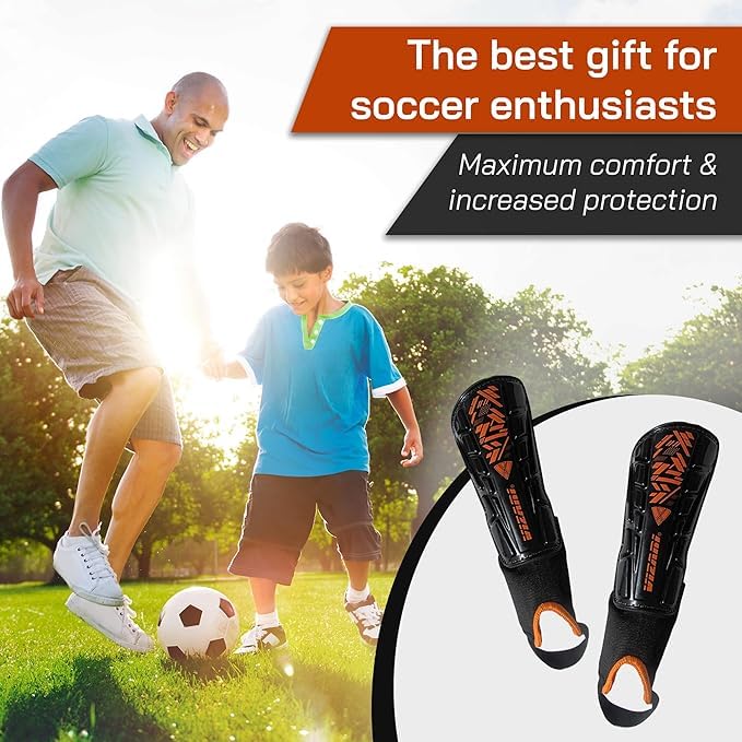 VIZARI Malaga Soccer Shinguard | Durable Soccer Shin Guard with Tough Protection & Elastic Straps | Breathable, Moisture-Wicking Youth Soccer GearProduct - Image 5